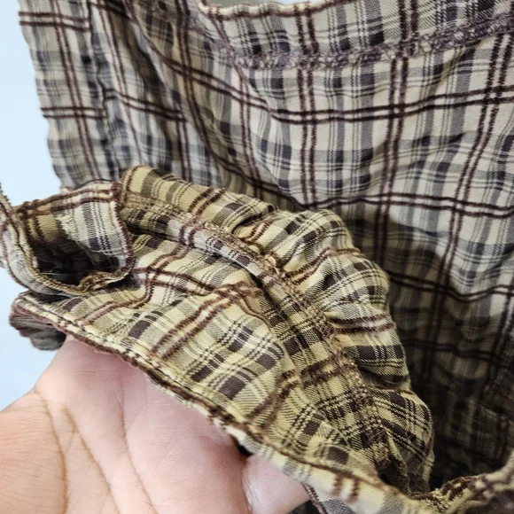 Brown Plaid Sleeveless Dress - Picture 10 of 10